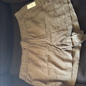 GAP Sage Green Relaxed linen Trousers shorts